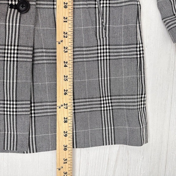 Madewell Caldwell Double-Breasted Blazer in Menswear Plaid Women Size XS Gray - Picture 15 of 16